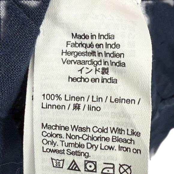 Baird McNutt J Crew Garçon Classic Shirt Irish linen Button Down Navy Size 6 NWT - Picture 8 of 8